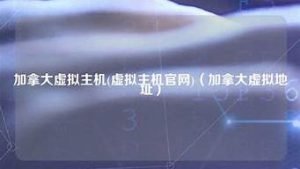 加拿大虚拟主机(虚拟主机是什么意思)-百变无痕