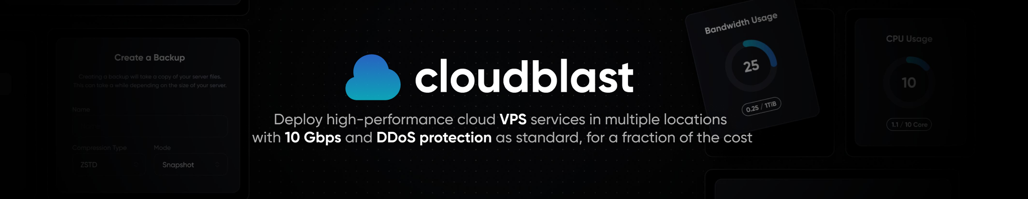 CloudBlast——50% 存款奖金又回来了！！- 重新进货 – 每小时 VPS 10 Gbps，DDoS 保护-百变无痕