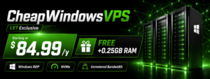CheapWindowsVPS – 优惠起价 84.99 美元/年 + LET 独家优惠-百变无痕