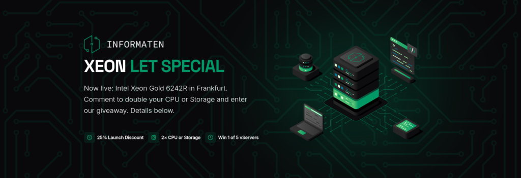[信息] Xeon VPS 于法兰克福/德国推出 - 25% 折扣 |免费VPS赠品+双倍资源-百变无痕